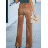 image:imageSidefeel Womens Wide Leg Jeans Casual High Waisted Straight Zimbaplatinum Denim Pants with PocketsBrown
