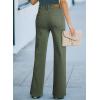 image:imageSidefeel Womens Wide Leg Jeans Casual High Waisted Straight Zimbaplatinum Denim Pants with PocketsGreen