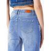 image:imageSidefeel Womens Wide Leg Jeans Casual High Waisted Straight Zimbaplatinum Denim Pants with PocketsLight Blue