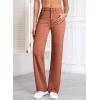 image:imageSidefeel Womens Wide Leg Jeans Casual High Waisted Straight Zimbaplatinum Denim Pants with PocketsMineral Red