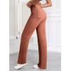 image:imageSidefeel Womens Wide Leg Jeans Casual High Waisted Straight Zimbaplatinum Denim Pants with PocketsMineral Red