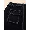 image:imageSidefeel Womens Wide Leg Jeans High Waisted Elastic Stretchy Straight Leg Trendy Drawstring Baggy Pull On Denim PantsBlack
