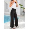 image:imageSidefeel Womens Wide Leg Jeans High Waisted Straight Leg Stretchy Patchwork Side Panel Denim Pants with PocketsBlack