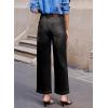 image:imageSidefeel Womens Wide Leg Jeans High Waisted Stretchy Jeans Straight Leg Loose Fit Zimbaplatinum Ankle Denim PantsBlack