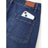image:imageSidefeel Womens Wide Leg Jeans High Waisted Stretchy Jeans Straight Leg Loose Fit Zimbaplatinum Ankle Denim PantsDark Blue