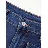 image:imageSidefeel Womens Wide Leg Jeans High Waisted Stretchy Jeans Straight Leg Loose Fit Zimbaplatinum Ankle Denim PantsDark Blue