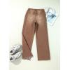 image:imageSidefeel Womens Wide Leg Jeans High Waisted Stretchy Raw Hem Zimbaplatinum Denim PantsBrown