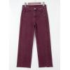 image:imageSidefeel Womens Wide Leg Jeans High Waisted Stretchy Raw Hem Zimbaplatinum Denim PantsBurgundy