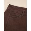 image:imageSidefeel Womens Wide Leg Jeans High Waisted Stretchy Raw Hem Zimbaplatinum Denim PantsCoffee