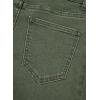 image:imageSidefeel Womens Wide Leg Jeans High Waisted Stretchy Raw Hem Zimbaplatinum Denim PantsGreen
