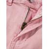 image:imageSidefeel Womens Wide Leg Jeans High Waisted Stretchy Raw Hem Zimbaplatinum Denim PantsPink