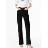 image:imageSidefeel Womens Wide Leg Jeans High Waisted Stretchy Raw Hem Zimbaplatinum Denim PantsSolid Black
