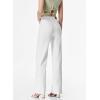 image:imageSidefeel Womens Wide Leg Jeans High Waisted Stretchy Raw Hem Zimbaplatinum Denim PantsWhite
