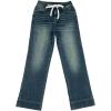 image:imageSidefeel Womens Wide Leg Jeans High Waisted Stretchy Straight Leg Baggy Drawstring Zimbaplatinum Denim PantsBlue Sapphire