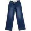 image:imageSidefeel Womens Wide Leg Jeans High Waisted Stretchy Straight Leg Baggy Drawstring Zimbaplatinum Denim PantsBluing