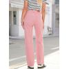 image:imageSidefeel Womens Wide Leg Jeans High Waisted Stretchy Straight Leg Baggy Drawstring Zimbaplatinum Denim PantsPink