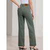 image:imageSidefeel Womens Wide Leg Jeans High Waisted Stretchy Tummy Control Straight Leg Denim PantsGeen