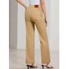 image:imageSidefeel Womens Wide Leg Jeans High Waisted Stretchy Tummy Control Straight Leg Denim PantsKhaki