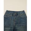 image:imageSidefeel Womens Wide Leg Jeans High Waisted Stretchy Tummy Control Straight Leg Denim PantsReal Teal
