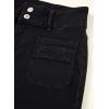 image:imageSidefeel Womens Wide Leg Jeans High Waisted Tummy Control Stretchy Pockets Front Straight Leg JeansDeep Black