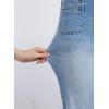 image:imageSidefeel Womens Wide Leg Jeans High Waisted Tummy Control Stretchy Pockets Front Straight Leg JeansIceland Blue