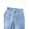 image:imageSidefeel Womens Wide Leg Jeans High Waisted Tummy Control Stretchy Pockets Front Straight Leg JeansIceland Blue