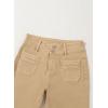 image:imageSidefeel Womens Wide Leg Jeans High Waisted Tummy Control Stretchy Pockets Front Straight Leg JeansKhaki