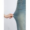 image:imageSidefeel Womens Wide Leg Jeans High Waisted Tummy Control Stretchy Pockets Front Straight Leg JeansSky Blue