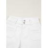 image:imageSidefeel Womens Wide Leg Jeans High Waisted Tummy Control Stretchy Pockets Front Straight Leg JeansWhite