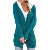 image:imageSidefeel Womens Cardigan Sweaters Hooded Fleece Lined Button Down Front Jackets Winter Coat with PocketsHooded 23 Blue