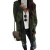 image:imageSidefeel Womens Cardigan Sweaters Hooded Oversized Open Front Chunky Knit Plaid Sweater Coat Fall Fashion TopsBlackish Green