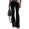 image:imageSidefeel Womens High Waisted Bell Bottom Bootcut Jeans Flared Wide Leg Denim PantsD Black