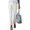 image:imageSidefeel Womens High Waisted Jeans Strechy Fashion Raw Hem Straight Leg Ankle Denim Pants with PocketsWhite