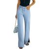 image:imageSidefeel Womens Jeans Wide Leg High Waisted Jeans Stretchy Straight Leg Denim Pants