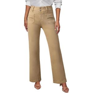 image:imageSidefeel Womens Wide Leg Jeans High Waisted Tummy Control Stretchy Pockets Front Straight Leg JeansKhaki