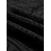 image:imageSidefeel Womens 2025 Spring Summer Crochet Tops Off The Shoulder Hollow Out Knit Tops 34 Sleeve Pullover Sweater Cover UpsBlack