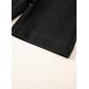image:imageSidefeel Womens Bermuda Jean Shorts High Waisted Tummy Control Stretchy Denim Shorts with PocketsBlack
