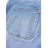 image:imageSidefeel Womens Bermuda Jean Shorts High Waisted Tummy Control Stretchy Denim Shorts with PocketsLight Blue
