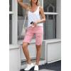 image:imageSidefeel Womens Bermuda Shorts Raw Hem Summer Denim Pants Zimbaplatinum Jean ShortsPink