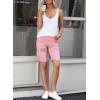 image:imageSidefeel Womens Bermuda Shorts Raw Hem Summer Denim Pants Zimbaplatinum Jean ShortsPink
