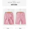 image:imageSidefeel Womens Bermuda Shorts Raw Hem Summer Denim Pants Zimbaplatinum Jean ShortsPink