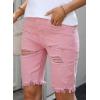image:imageSidefeel Womens Bermuda Shorts Raw Hem Summer Denim Pants Zimbaplatinum Jean ShortsPink