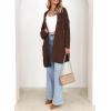 image:imageSidefeel Womens Cardigan Sweaters Open Front Long Sleeve Knit Chunky Sweater Coats