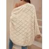 image:imageSidefeel Womens Crochet Oversized Cardigan Sweaters Spring Hollow Out Long Batwing Sleeve Summer Shrugs Lightweight SweaterApricot