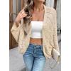 image:imageSidefeel Womens Crochet Oversized Cardigan Sweaters Spring Hollow Out Long Batwing Sleeve Summer Shrugs Lightweight SweaterApricot
