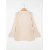 image:imageSidefeel Womens Crochet Oversized Cardigan Sweaters Spring Hollow Out Long Batwing Sleeve Summer Shrugs Lightweight SweaterApricot