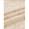 image:imageSidefeel Womens Crochet Oversized Cardigan Sweaters Spring Hollow Out Long Batwing Sleeve Summer Shrugs Lightweight SweaterApricot