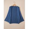 image:imageSidefeel Womens Crochet Oversized Cardigan Sweaters Spring Hollow Out Long Batwing Sleeve Summer Shrugs Lightweight SweaterAshleigh Blue