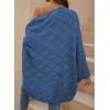 image:imageSidefeel Womens Crochet Oversized Cardigan Sweaters Spring Hollow Out Long Batwing Sleeve Summer Shrugs Lightweight SweaterAshleigh Blue