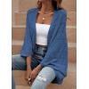 image:imageSidefeel Womens Crochet Oversized Cardigan Sweaters Spring Hollow Out Long Batwing Sleeve Summer Shrugs Lightweight SweaterAshleigh Blue